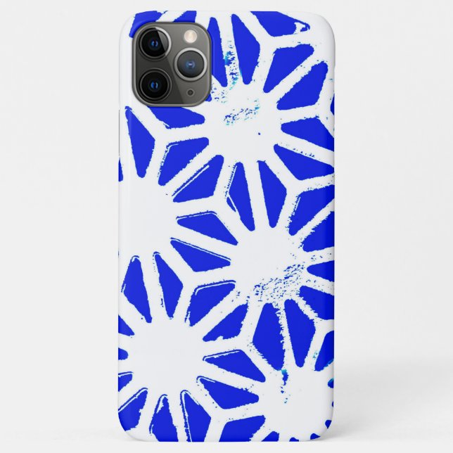 Coques Case-Mate iPhone Motif géométrique bleu royal (Dos)