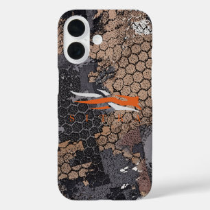 Coque Pour iPhone 16 Motif géométrique camouflage de chasse robuste mod