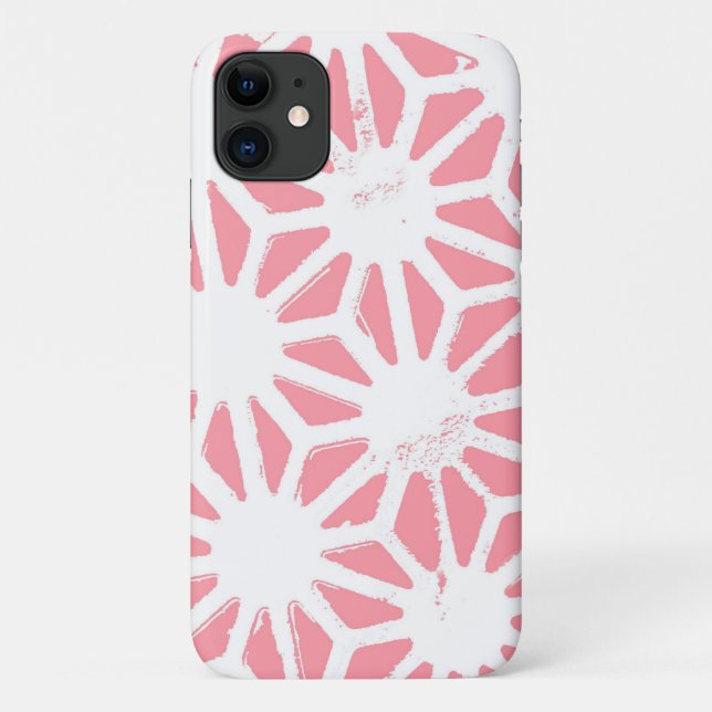 Coques Case-Mate iPhone Motif géométrique corail (Dos)