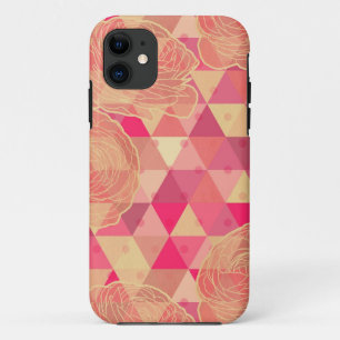 Coque iPhone 11 Motif géométrique de fleur