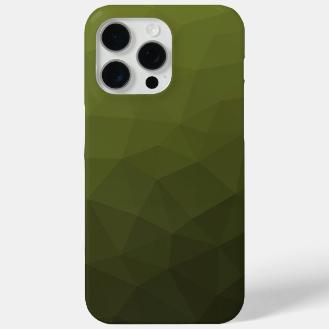 Coques Case-Mate iPhone Motif géométrique dégradé vert ombre de l'armée (Verso)