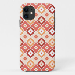 Coque iPhone 11 Motif géométrique d'ikat d'or