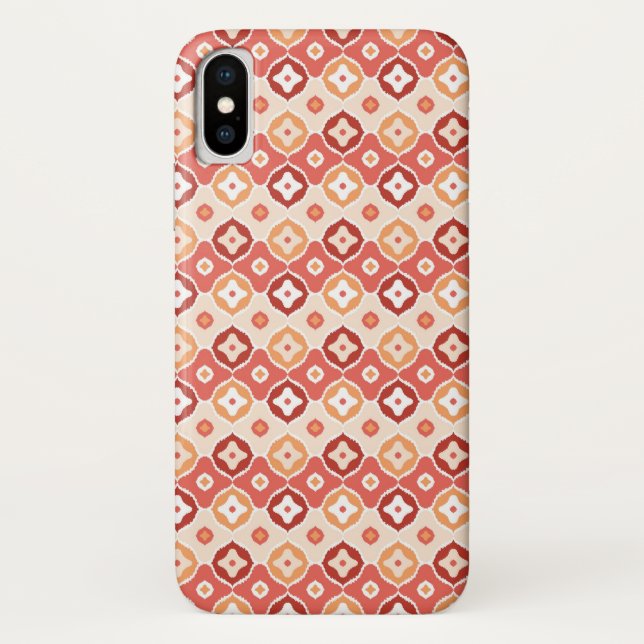 Coques Case-Mate iPhone Motif géométrique d'ikat d'or (Dos)