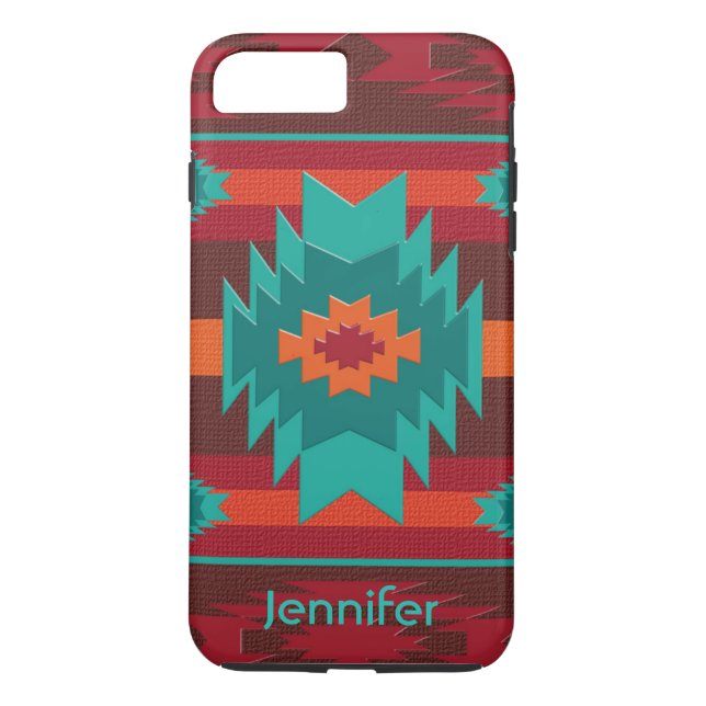 Coques Case-Mate iPhone Motif géométrique du sud-ouest. (Dos)