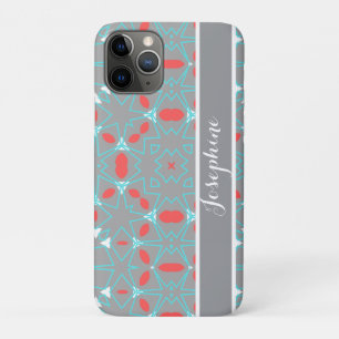 Case-Mate iPhone Case Motif géométrique élégant Corail Turquoise Gris