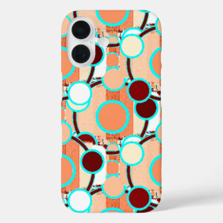 Coque Pour iPhone 16 Motif géométrique en demi-teinte