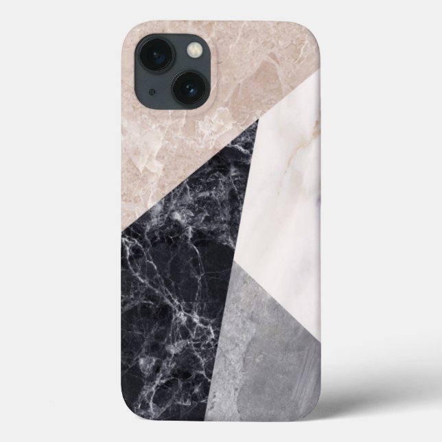 Coques Case-Mate iPhone Motif géométrique en marbre (Verso)