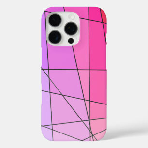 Coque iPhone 16 Pro Motif géométrique en Pink Ombre