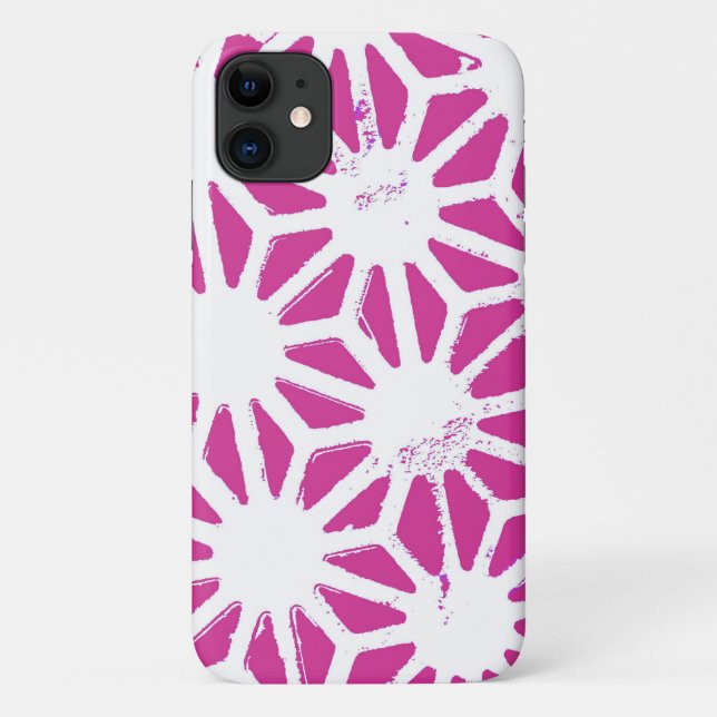 Coques Case-Mate iPhone Motif géométrique Fuchsia (Dos)