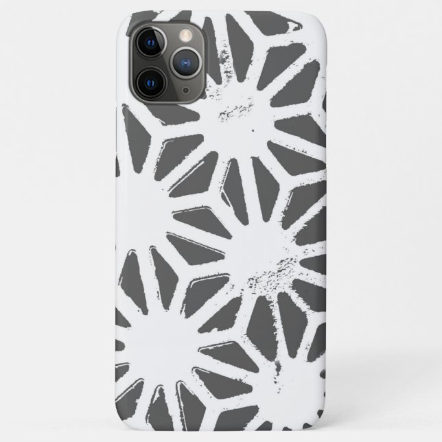 Coques Case-Mate iPhone Motif géométrique gris charbon (Dos)
