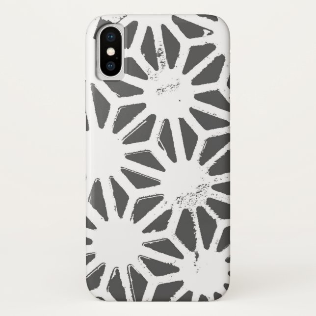 Coques Case-Mate iPhone Motif géométrique gris charbon (Dos)