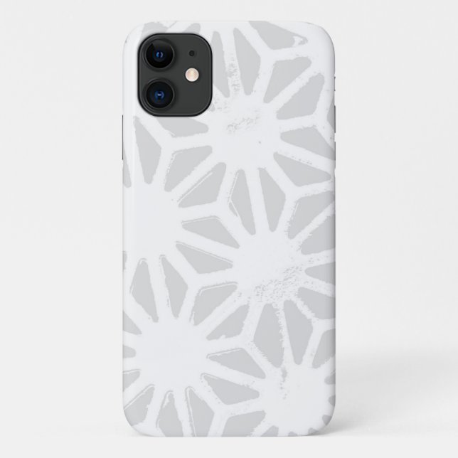 Coques Case-Mate iPhone Motif géométrique gris pâle (Dos)