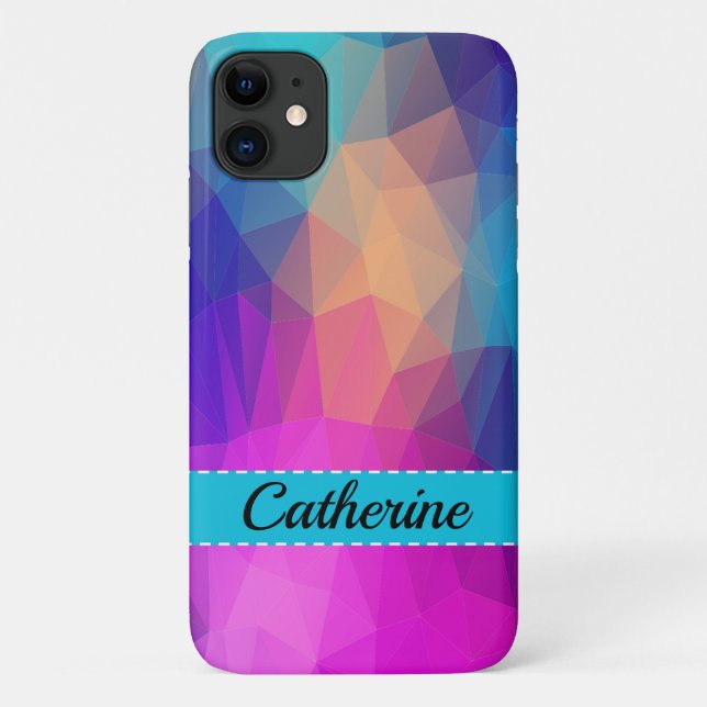 Coques Case-Mate iPhone Motif géométrique Impression avec nom Coque-Mate i (Dos)