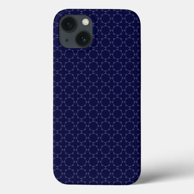 Coques Case-Mate iPhone Motif géométrique islamique bleu foncé (Verso)