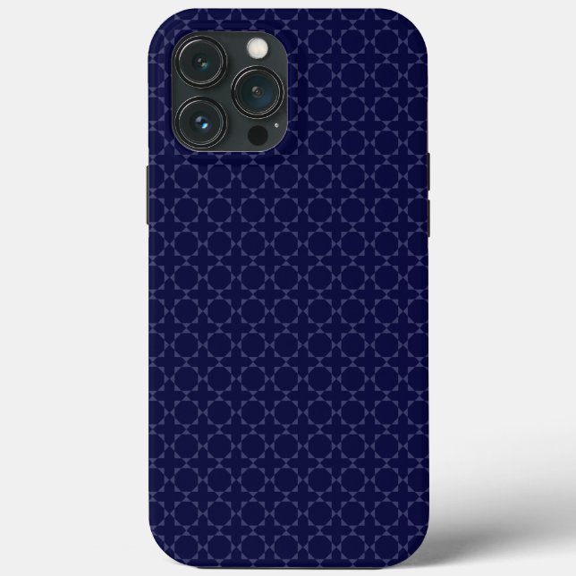 Coques Case-Mate iPhone Motif géométrique islamique bleu foncé (Verso)