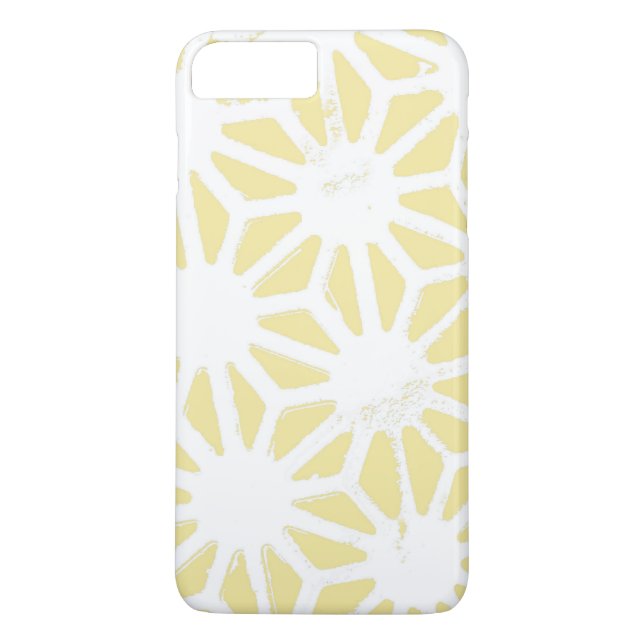 Coques Case-Mate iPhone Motif géométrique jaune citron (Dos)