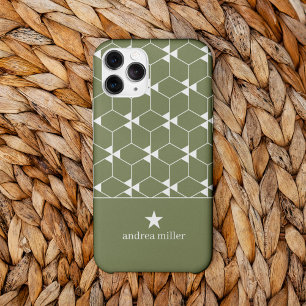 Case-Mate iPhone Case Motif géométrique moderne avec étoile Monogram