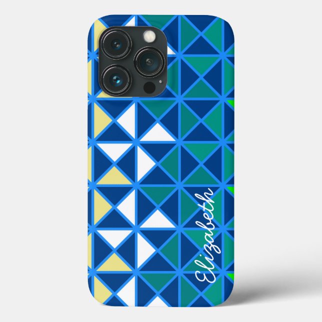 Coques Case-Mate iPhone Motif géométrique moderne Carré rétro (Verso)
