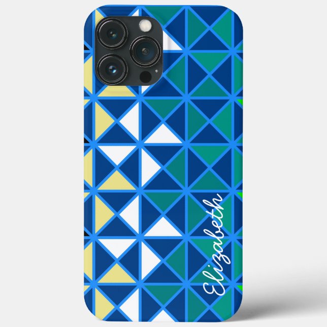 Coques Case-Mate iPhone Motif géométrique moderne Carré rétro (Verso)