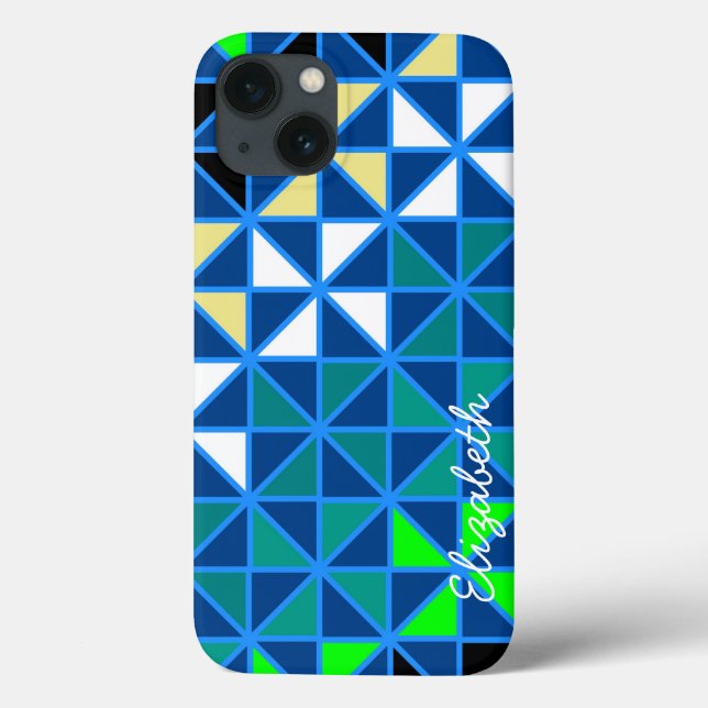 Coques Case-Mate iPhone Motif géométrique moderne Carré rétro (Verso)