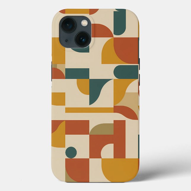 Coques Case-Mate iPhone Motif géométrique moderne du milieu du siècle  (Verso)