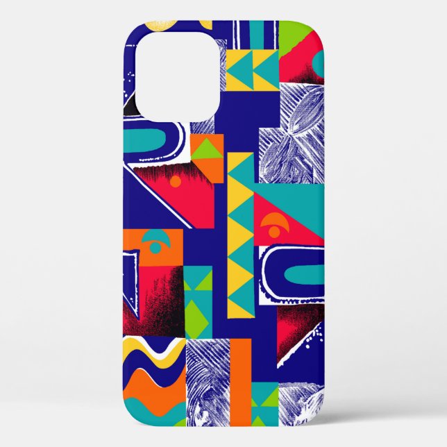 Coques Case-Mate iPhone Motif géométrique moderne transparent (Verso)