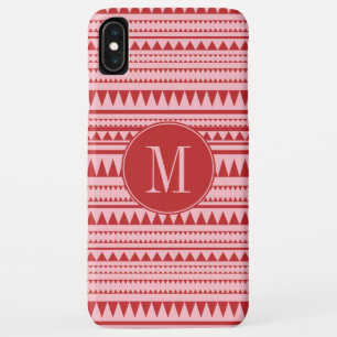 Case-Mate iPhone Case Motif géométrique Monogramme rouge et rose