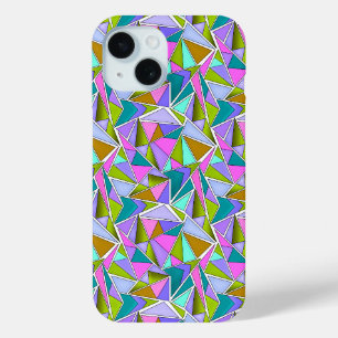 Coque Case-Mate iPhone Motif géométrique néon lumineux multicolore