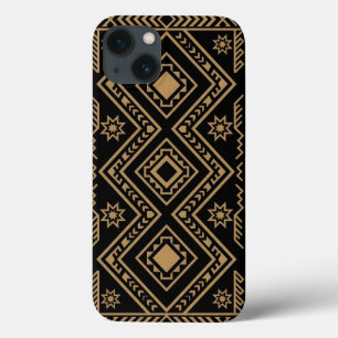 Case-Mate iPhone Case Motif géométrique noir et or complexe en surface