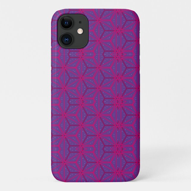 Coques Case-Mate iPhone Motif géométrique rétro rose  (Dos)
