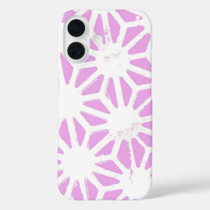 Coque Pour iPhone 16 Motif géométrique rose