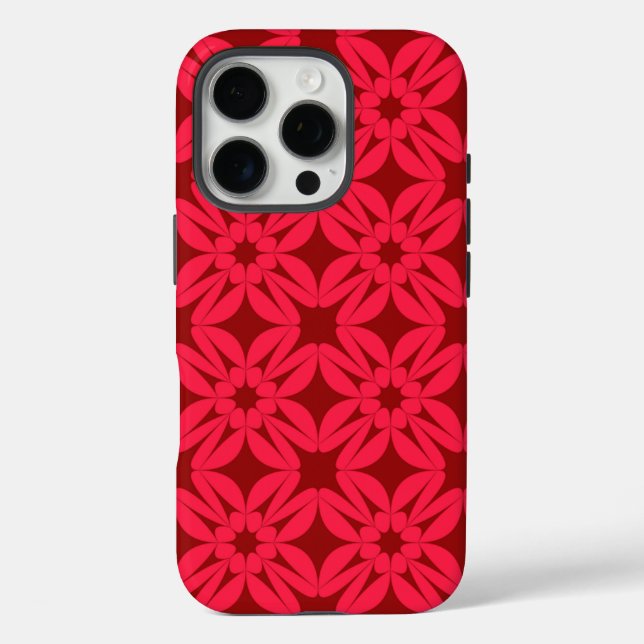 Coques Case-Mate iPhone Motif géométrique rouge (Verso)