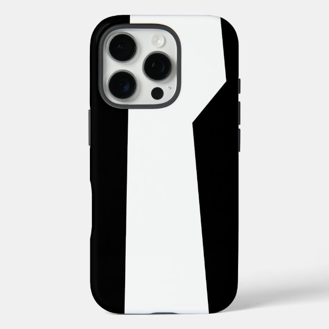 Coques Case-Mate iPhone Motif géométrique simple en noir et blanc (Verso)