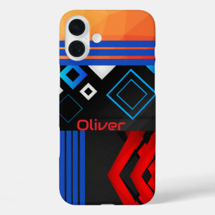 Coque Pour iPhone 16 Plus Motif géométrique tendance rétro milieu du siècle 