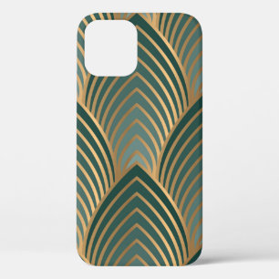 Case-Mate iPhone Case Motif géométrique transparent avec c doré et vert