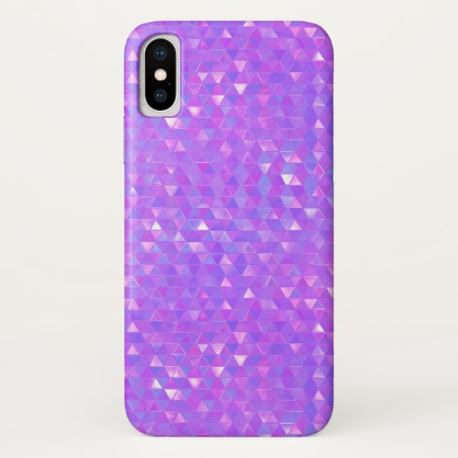 Coques Case-Mate iPhone Motif géométrique triangles tendance rose violet (Dos)