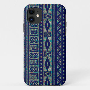Coques Pour iPhone Motif géométrique Tribal Bleu Et Coloré 2