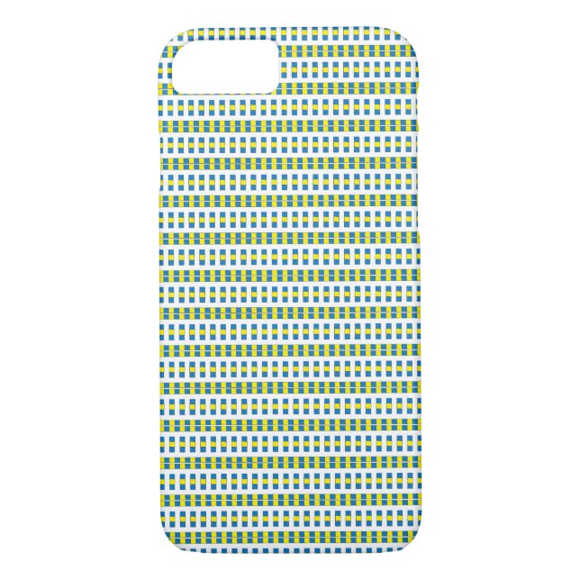 Coques Case-Mate iPhone Motif géométrique tribal bleu, jaune et blanc (Dos)