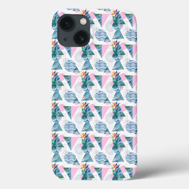 Coques Case-Mate iPhone Motif géométrique tropical (Verso)