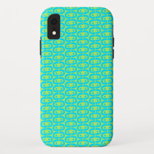 Case-Mate iPhone Case Motif géométrique turquoise et vert lime
