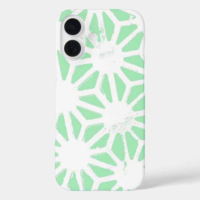 Coques Case-Mate iPhone Motif géométrique vert (Verso)
