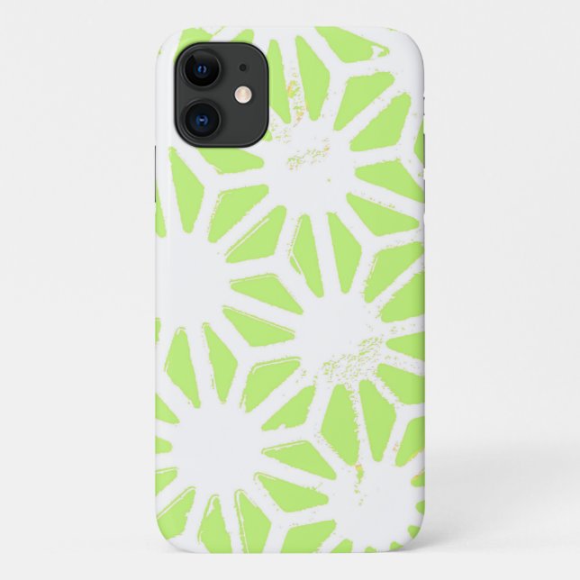 Coques Case-Mate iPhone Motif géométrique vert cime (Dos)