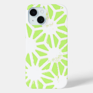 Coque Case-Mate iPhone Motif géométrique vert citron