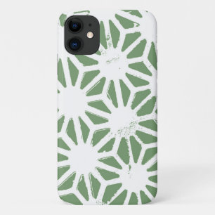 Case-Mate iPhone Case Motif géométrique vert et blanc olive