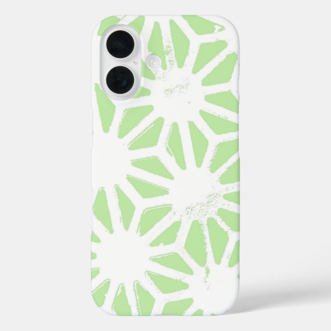 Coques Case-Mate iPhone Motif géométrique vert pomme (Verso)