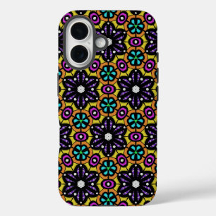 Coque Pour iPhone 16 Motif géométrique Violet Violet Gras