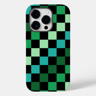 Coque Case-Mate iPhone Motif Gingham à Carreaux Verts et Bleus