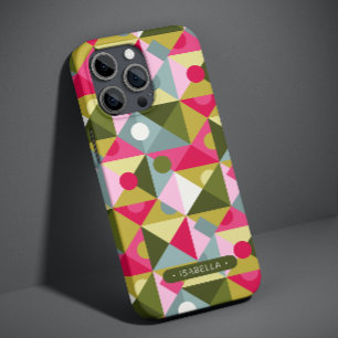 Coque Case-Mate iPhone Motif girly moderne tendance coloré avec nom perso