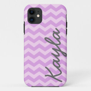 Coques Pour iPhone Motif Girly pourpre et rose personnalisé de
