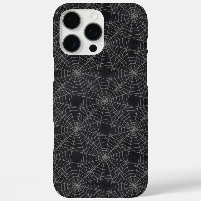 Coques Case-Mate iPhone Motif gothique à toile d'araignée noir et gris (Verso)